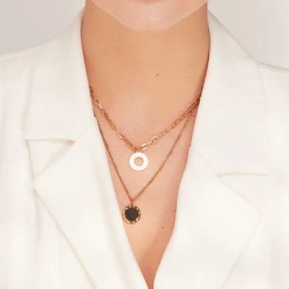 #27 Double Layer Roman Numeral Necklace - Picture 6 of 8